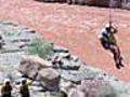 Dam Break Floods Canyon Town | BahVideo.com