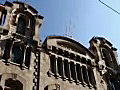 Royalty Free Stock Video HD Footage Pan Up to Buildings in Barcelona Spain | BahVideo.com