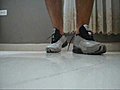 my male feet in silver adidas | BahVideo.com
