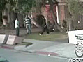 Caught On Tape Man Shot After Confronting Graffiti Artist Tagging On His Building  | BahVideo.com