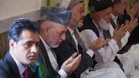 Karzai attends service for brother | BahVideo.com