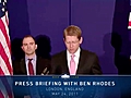 Press Briefing with Jay Carney and Ben Rhodes | BahVideo.com