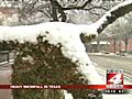 Heavy snowfall in Texas | BahVideo.com