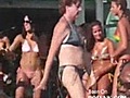 Old Lady In Bikini Crashes Spring Break | BahVideo.com