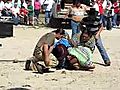 Crocodile bites head of tainer | BahVideo.com