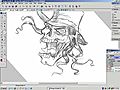 Drawing a Skull tattoo design by Juno | BahVideo.com