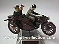 Tin Toy Wind Up Motorcycle W Side Car and Rider MS804 | BahVideo.com