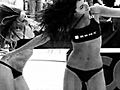 Cheerleading girl beach slow motion | BahVideo.com