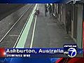 VIDEO Baby carriage rolls on tracks | BahVideo.com