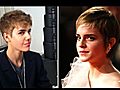 Justin Bieber steals Emma Watson s haircut  | BahVideo.com