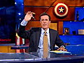 The Colbert Report - Sign Off Pen Toss | BahVideo.com