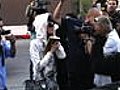 Paris Hilton mobbed as she leaves Kate  | BahVideo.com