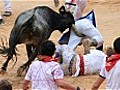 Tourist gored in Pamplona bull run | BahVideo.com
