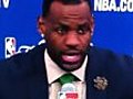 Lebron Plays Great Defense on Reporter s Dumb  | BahVideo.com