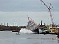Giant Ship Launch USS Fort Worth | BahVideo.com