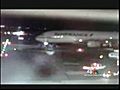 Jumbo Jet Clips Plane At JFK Airport | BahVideo.com