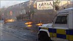 VIDEO Petrol bombs thrown in Belfast | BahVideo.com