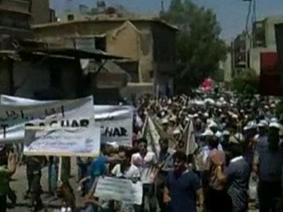 Raw Video Syrians Stage Largest Protests Yet | BahVideo.com