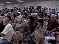 Tempers flare at wildfire evacuee meeting | BahVideo.com