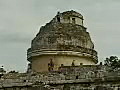 Royalty Free Stock Video SD Footage Mayan Ruins at the Observatory at Chichen Itza in Mexico | BahVideo.com