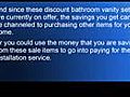 Fully Use Your Money When You Shop For Discount Bathroom Vanity Collection | BahVideo.com