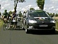 Tour de France Car Slams Cyclist | BahVideo.com