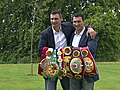 Klitschko brothers proud to unify belts | BahVideo.com