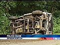 Pickup Truck Rolls Over Man Flees Scene | BahVideo.com