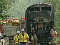 Train Truck Burst Into Flame In Crash | BahVideo.com