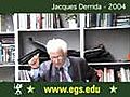 Jacques Derrida at European Graduate School EGS 2004 8 11 | BahVideo.com