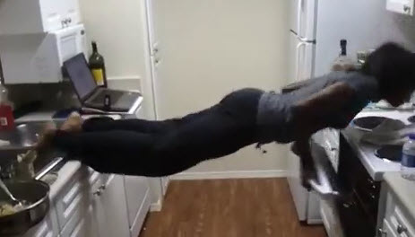 Planking Goes Wrong Girl Gets Knocked In Chin By Stove amp Pull It Out The Wall Fixed  | BahVideo.com