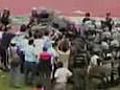 Riot at Bolivian football match | BahVideo.com