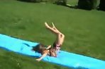 Girl Fails Slip and Slide Attempt | BahVideo.com