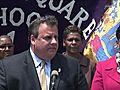 Video of Gov Christie announcing a pilot program for failing public schools | BahVideo.com