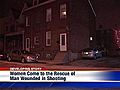 Women Come To Rescue Of Man Injured In Shooting | BahVideo.com