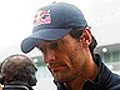 Webber suffers in the rain | BahVideo.com