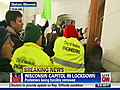 Wisconsin protesters forcibly removed | BahVideo.com