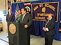 Gov Christie visits Ann St School in Newark | BahVideo.com