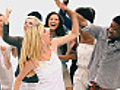 Young crowd jumping for joy | BahVideo.com