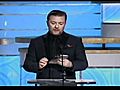 Ricky Gervais hosting the 2010 Golden Globes | BahVideo.com