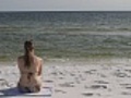 Woman Sitting At Beach In Bikini | BahVideo.com