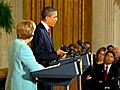 Economic woes dominate Obama Merkel newser | BahVideo.com