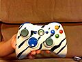 Zebra Sriped Custom xBox 360 Controller for sale with Mod and Matching Mic | BahVideo.com