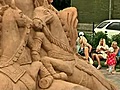 Circus magic transforms sand | BahVideo.com