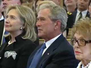 First Ladies Attend Betty Ford Memorial | BahVideo.com