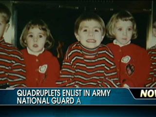 Quadruplets Enlist in Army National Guard at  | BahVideo.com