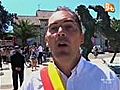 Des manifestatns contre le TER 1 euros Le Grau-du-Roi  | BahVideo.com