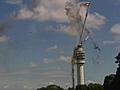 TV-toren stort in na brand | BahVideo.com