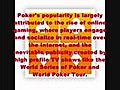 Texas Holdem Poker History Rules And  | BahVideo.com