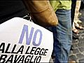 Italians protest against Berlusconi s amp 039 gag law amp 039  | BahVideo.com